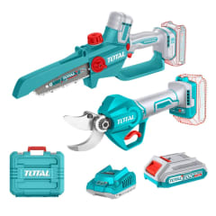 COMBO 2 EN 1 SIERRA CADENA 6'' + TIJERA PODAR 20V 2X2.0AH + MALETIN - TOSLI250795 1