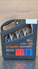 Juego de 20 llaves combinadas std y mm granalladas, truper jc-20pm-e / 15798-LI 0