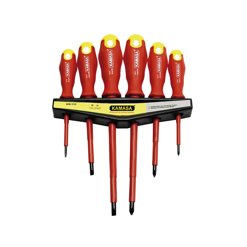 JUEGO DESTORNILLADORES 1000V 6PCS KAMASA KM1332