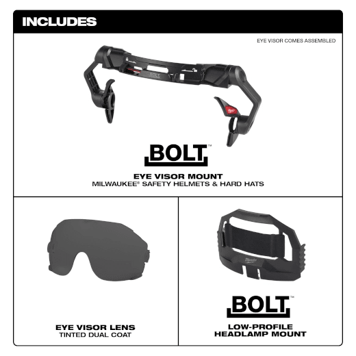 Lente oscuro de doble capa para cascos de seguridad Milwaukee 48-73-14152