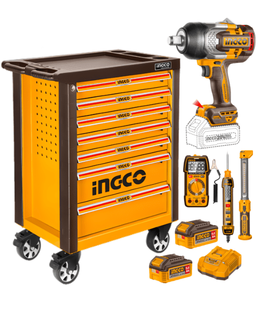 CARRO DE HERRAMIENTAS 296 PCS + LLAVE IMPACTO 1350NM + INSTRUMENTOS INGCO HTCS2829623