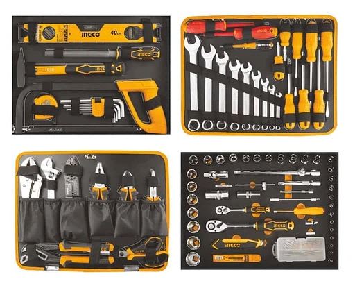 MALETA DE HERRAMIENTAS DE DADOS Y LLAVES  147 PIEZAS  1/2 , 1/4 INGCO2