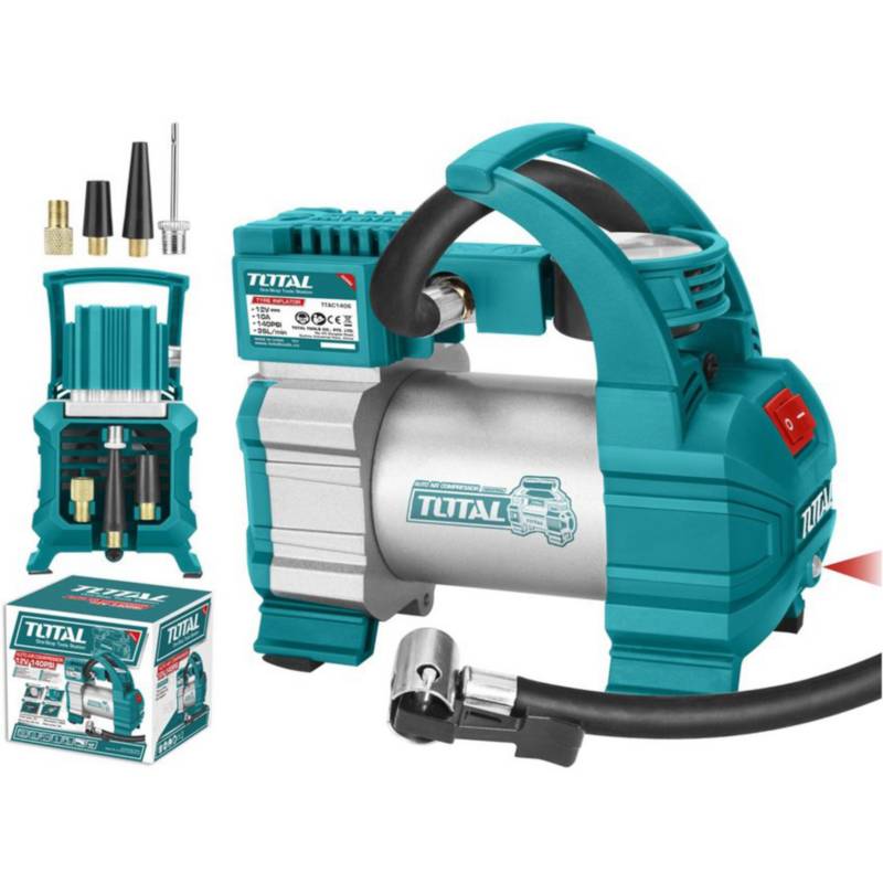 COMPRESORA DE AIRE DE 140PSI 12V TOTAL TOOLS TTAC14062