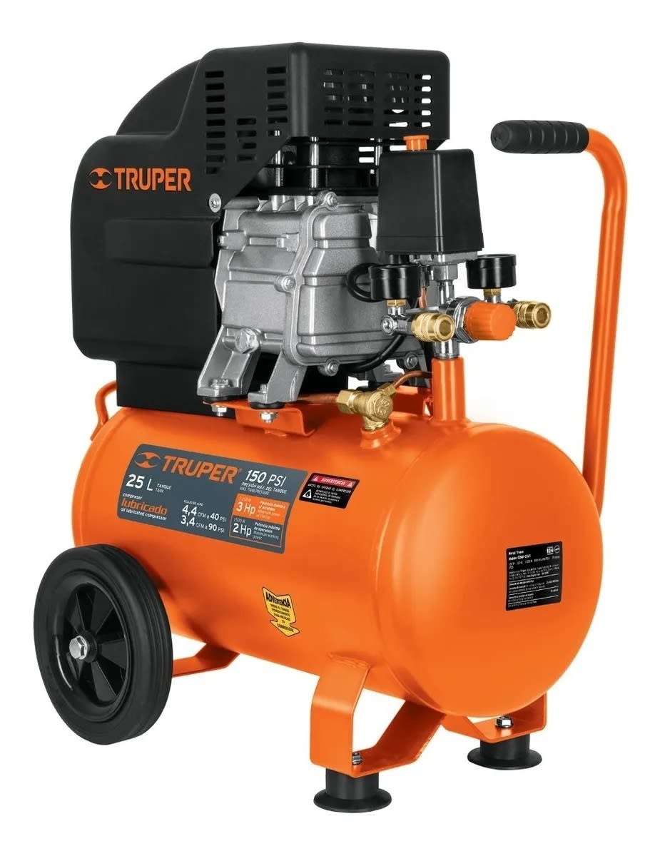 COMPRESORA HORIZONTAL 25 LITROS 2HP 11836 TRUPER1