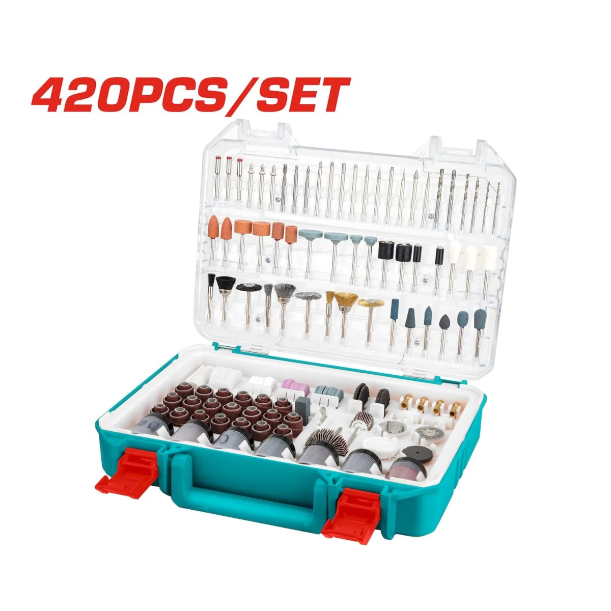 CAJA DE PIEZAS MULTIHERRAMIENTA TOTAL 420PZS (TAKMG4208)1