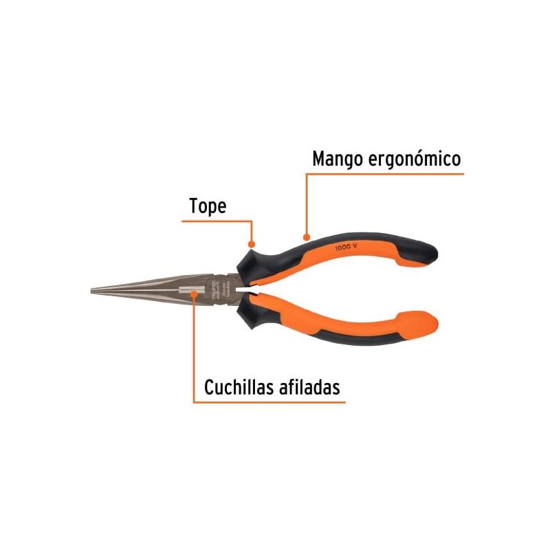 ALICATE DE PUNTA Y CORTE 7 MANGO COMFORT GRIP, TRUPER EXPERT3