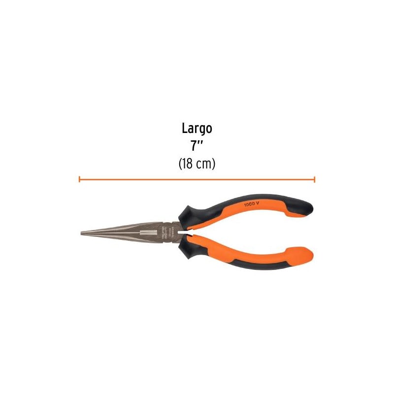 ALICATE DE PUNTA Y CORTE 7 MANGO COMFORT GRIP, TRUPER EXPERT2