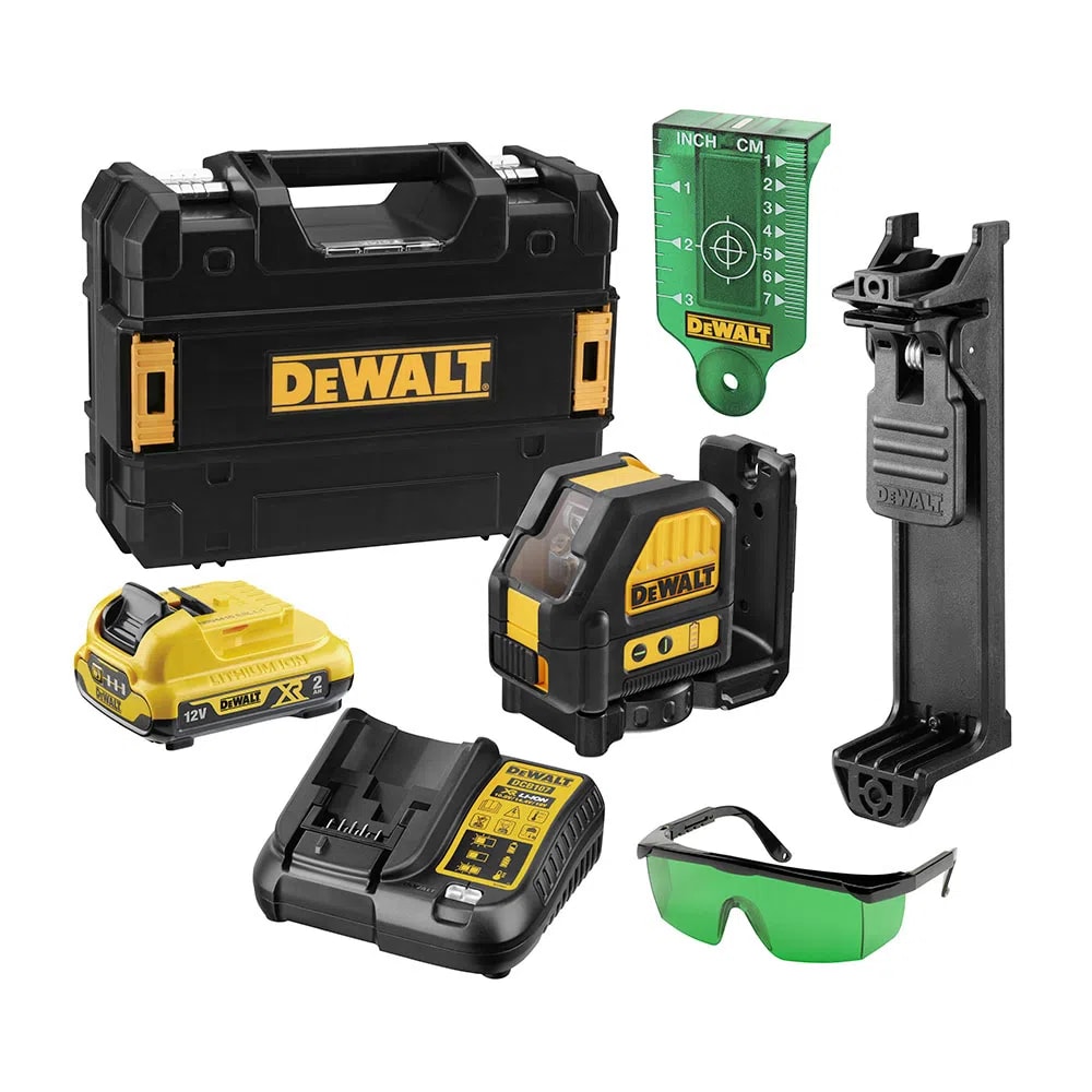 Nivel Láser de Líneas Cruzadas Luz Verde 12 V 15 Mts Dewalt DCE088D1G-QW3