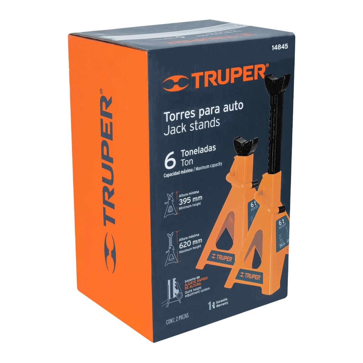 CABALLETE DE 6 TONELADAS PARA AUTO 2 PIEZAS 14845 TRUPER1