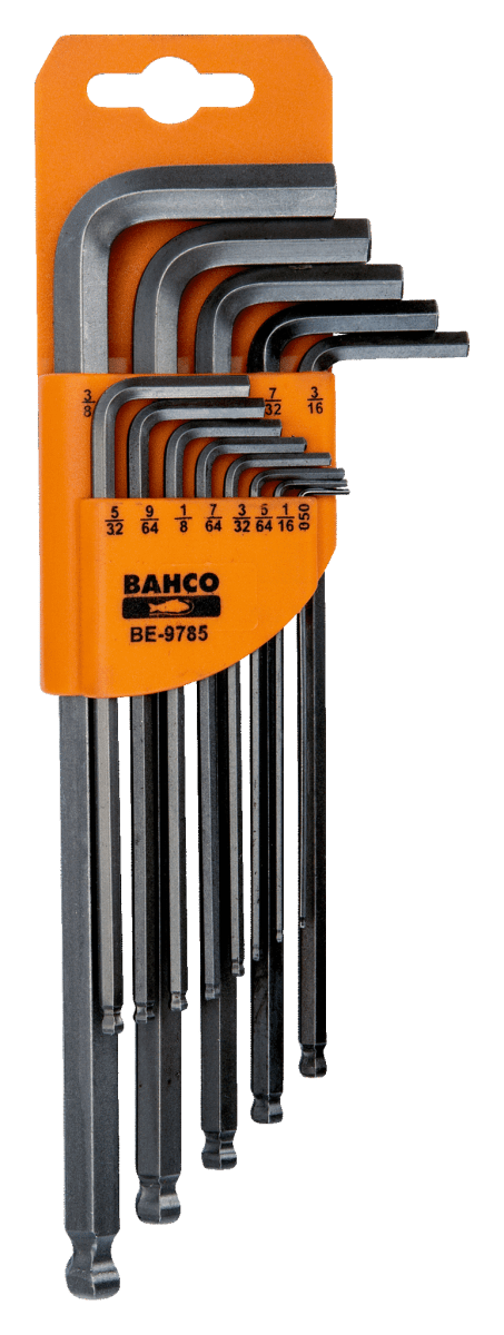 BAHCO - JGO LLAVES HEXAGONALES LARGAS CON ESFERA PULG 13P /  BE-97852