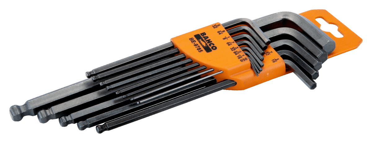 BAHCO - JGO LLAVES HEXAGONALES LARGAS CON ESFERA PULG 13P /  BE-97851