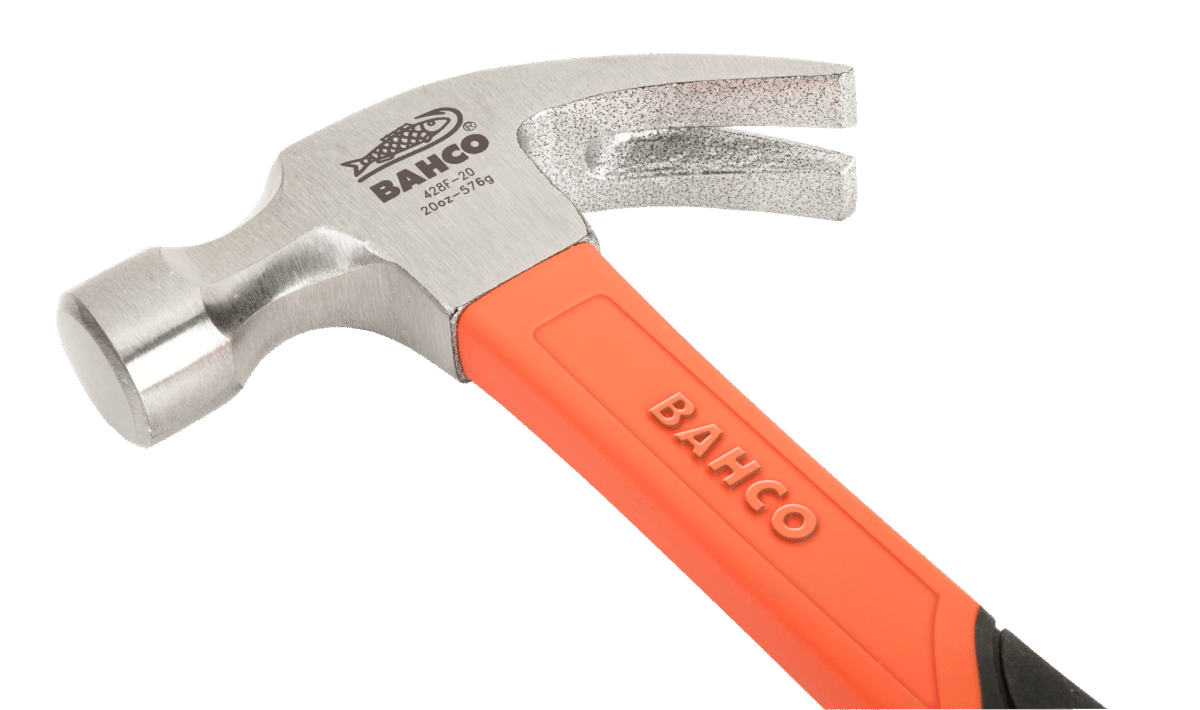 Martillo de uña con mango de goma y uñas curvadas 454g  428F4