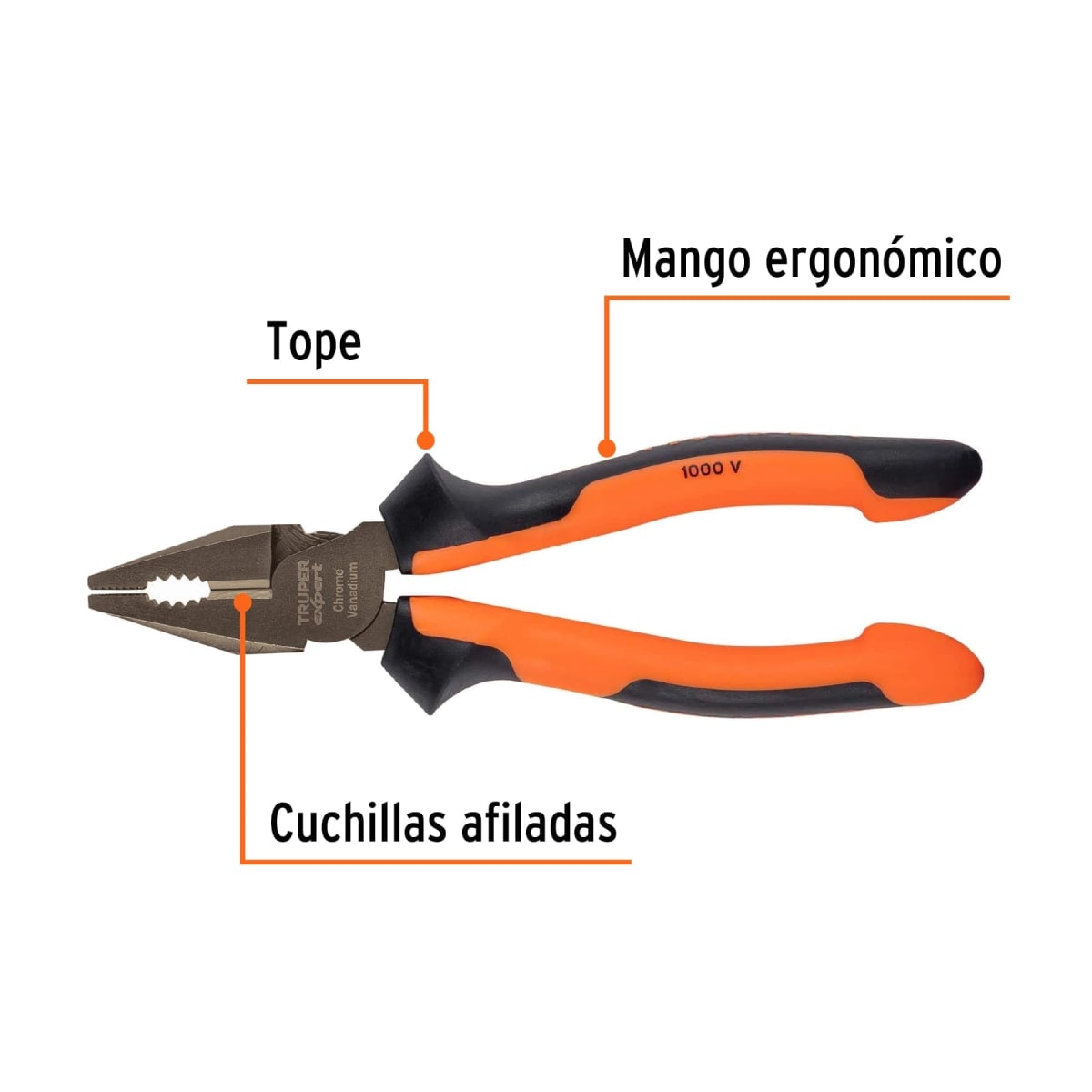 ALICATE UNIVERSAL 7 MANGO COMFORT GRIP, TRUPER EXPERT2