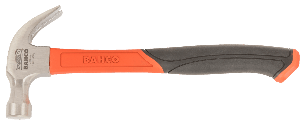 Martillo de uña con mango de goma y uñas curvadas 454g  428F3