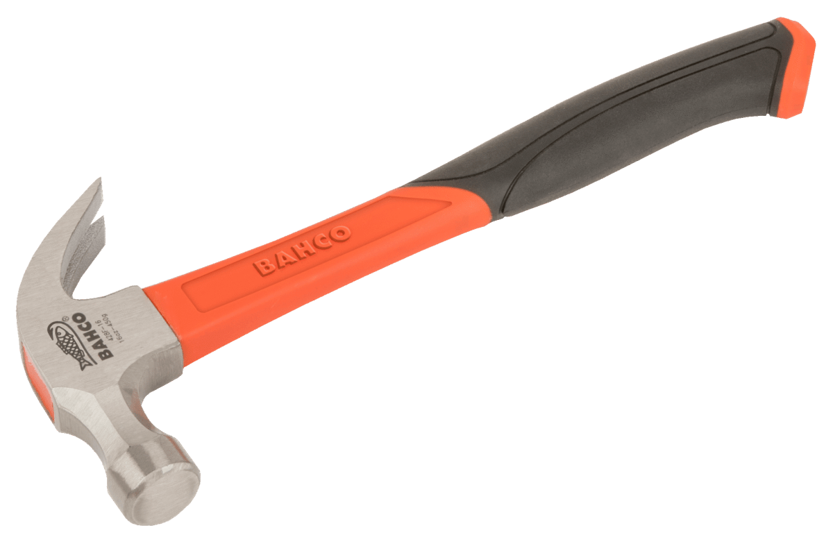 Martillo de uña con mango de goma y uñas curvadas 454g  428F5