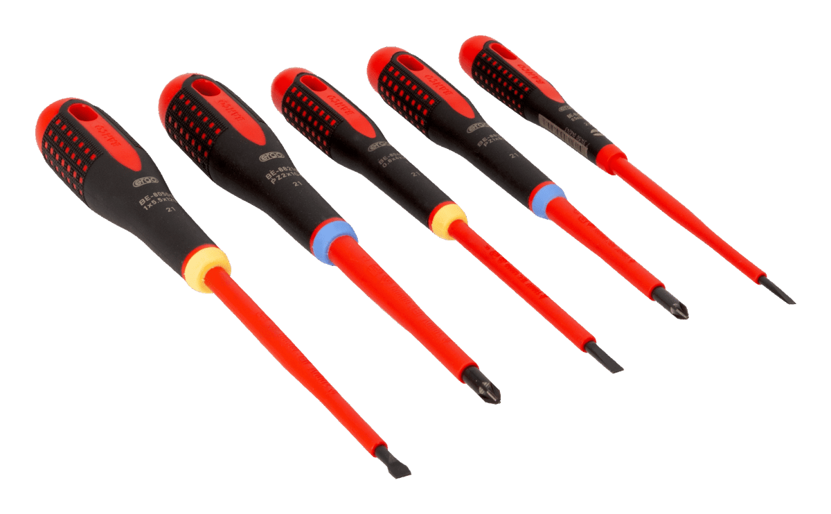 JUEGO DE DESTORNILLADORES AISLADOS VDE ERGO™ 5 PCS BAHCO / BE-9882S2