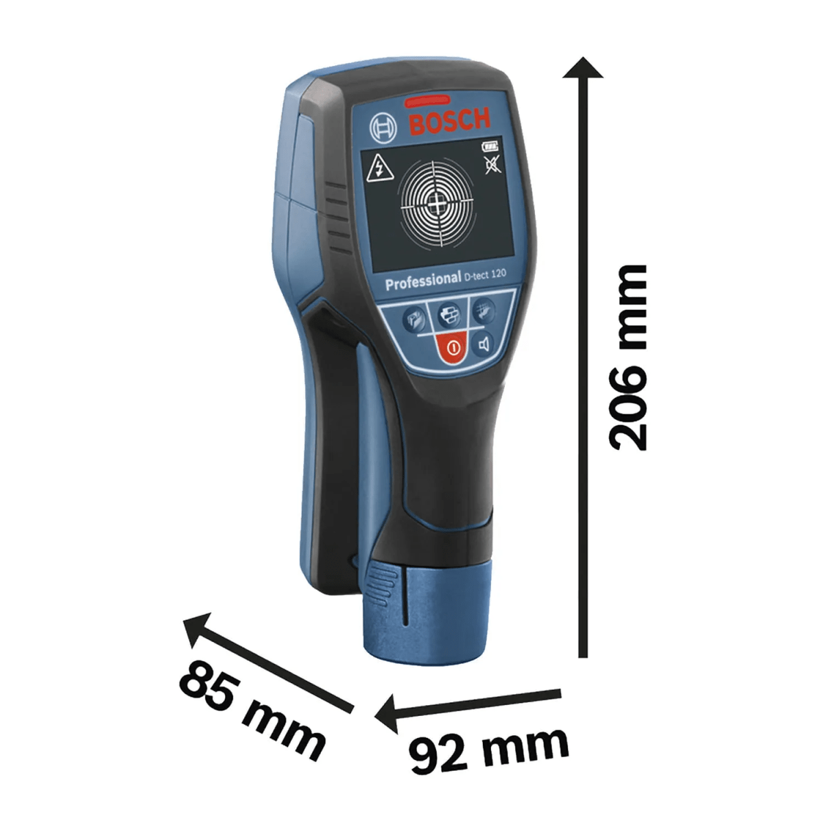 Detector de materiales Bosch D-TECT 120 hasta 120mm2