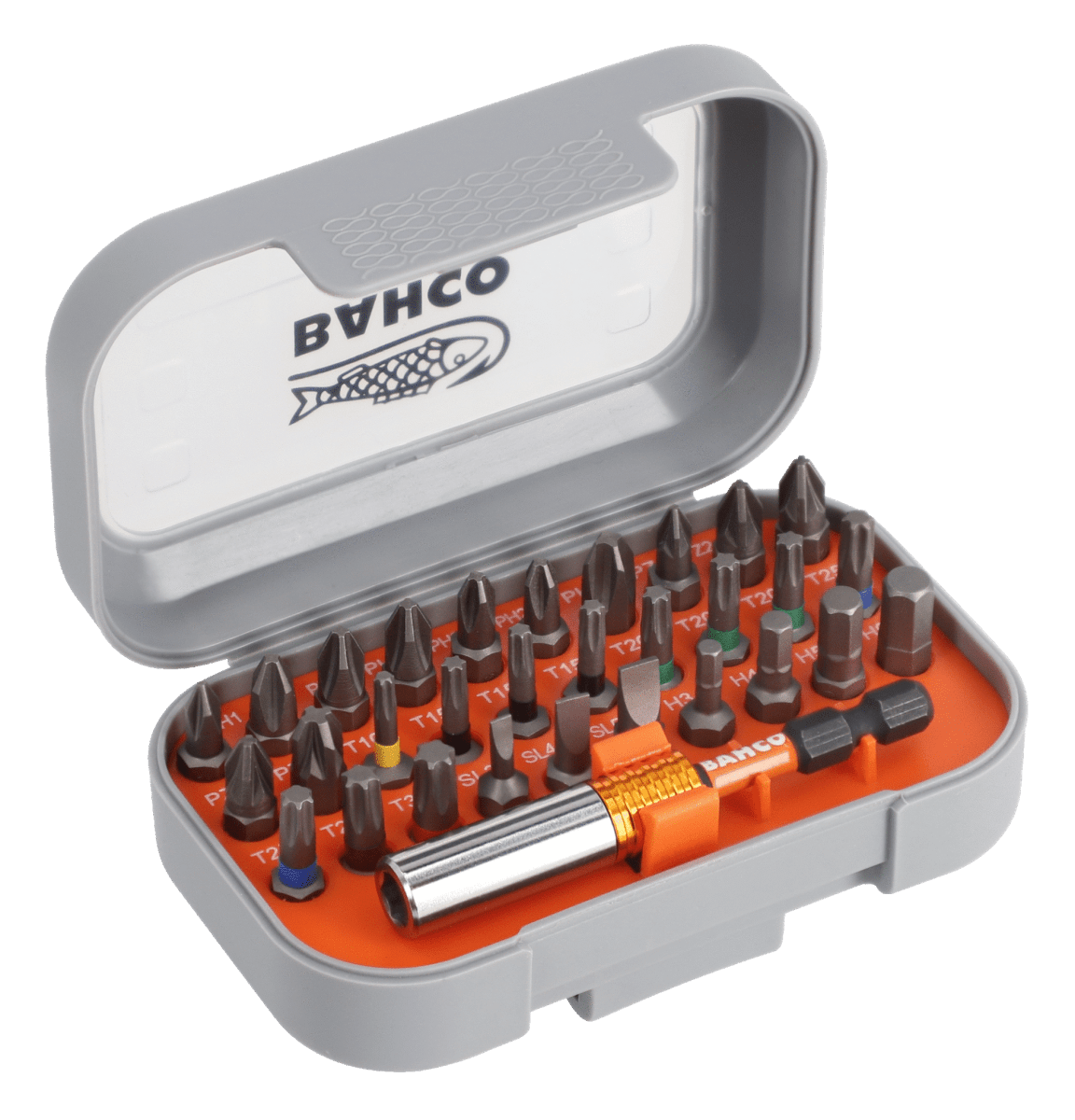 JUEGO DE 31 PUNTAS RECTAS, PHILLIPS, POZIDRIV TORX®, HEXAGONALES Y PORTAPUNTAS MAGNÉTICO 59S/31-11