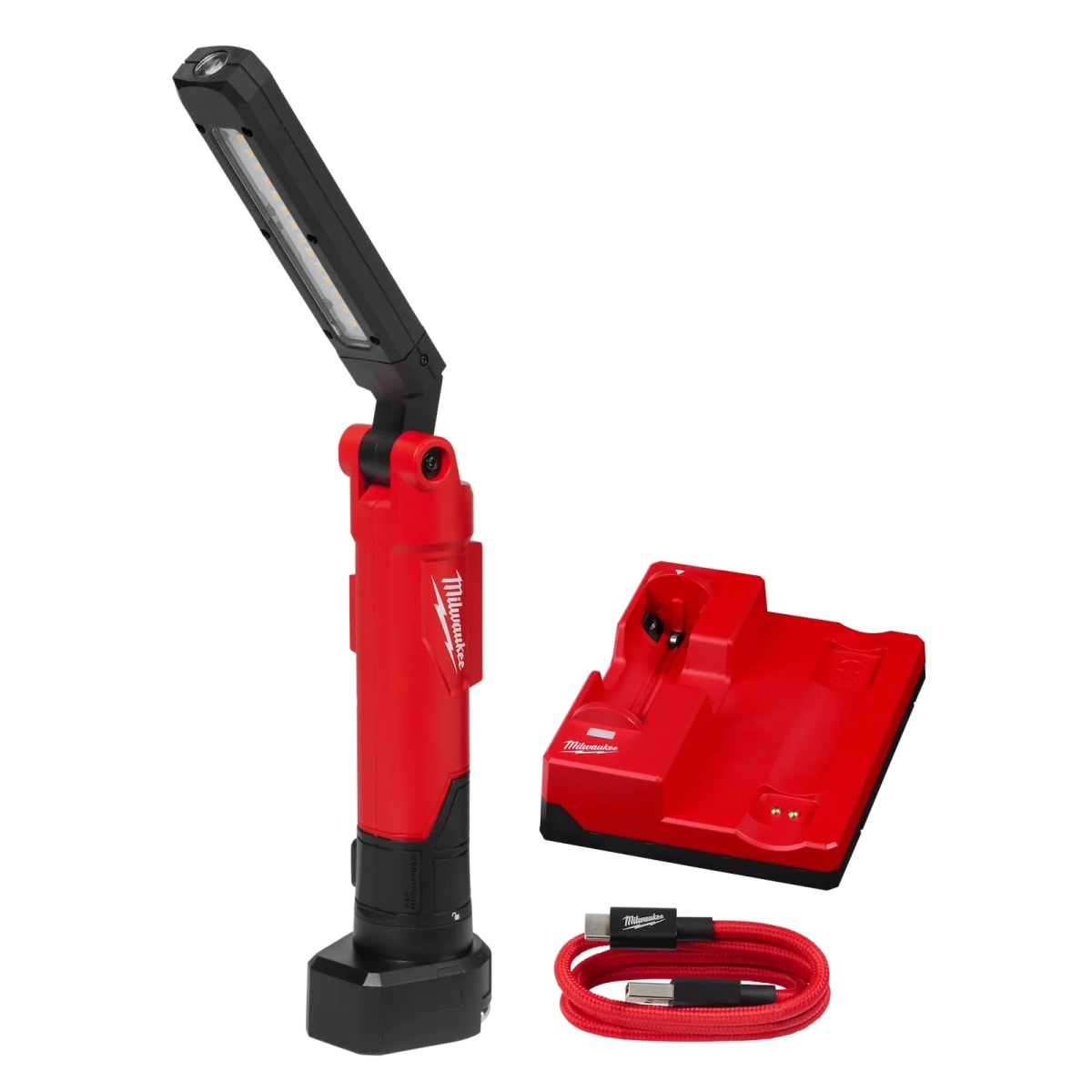 BARRA LUMINOSA RECARGABLE MEDIANTE USB REDLITHIUM 550LM CON IMÁN Y BASE DE CARGA MILWAUKEE / 2128-221
