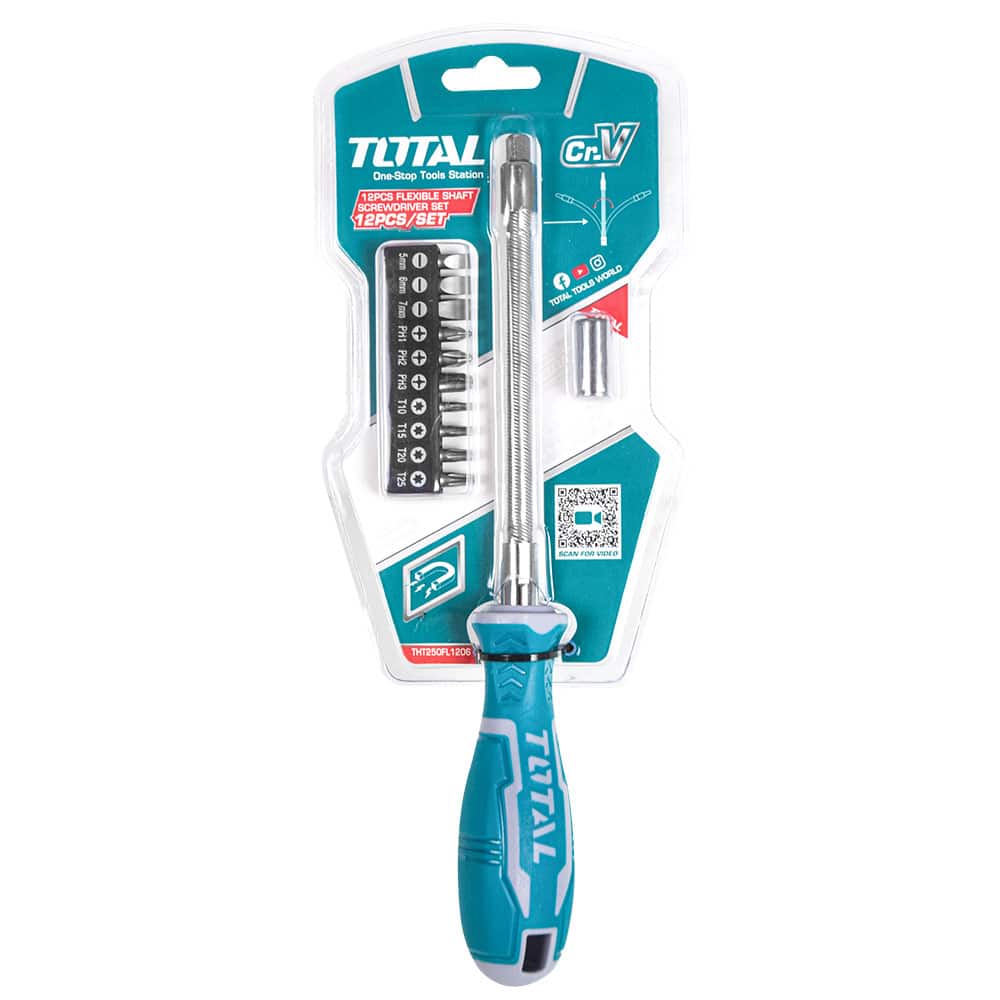 JUEGO DE DESTORNILLADOR FLEXIBLE 12 PCS TOTAL1