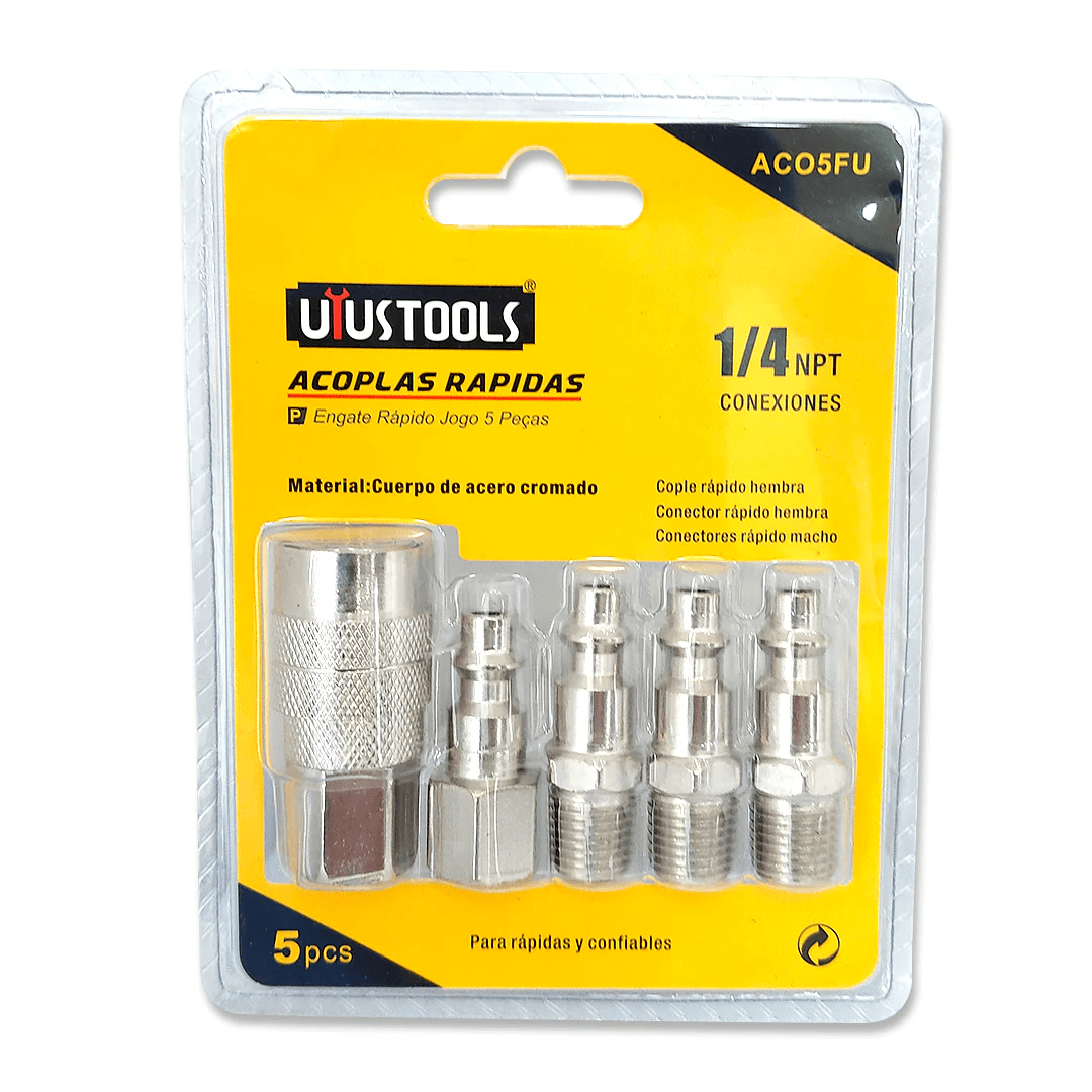 Juego de acoples rapidos 5 piezas uyustools aco5fu1