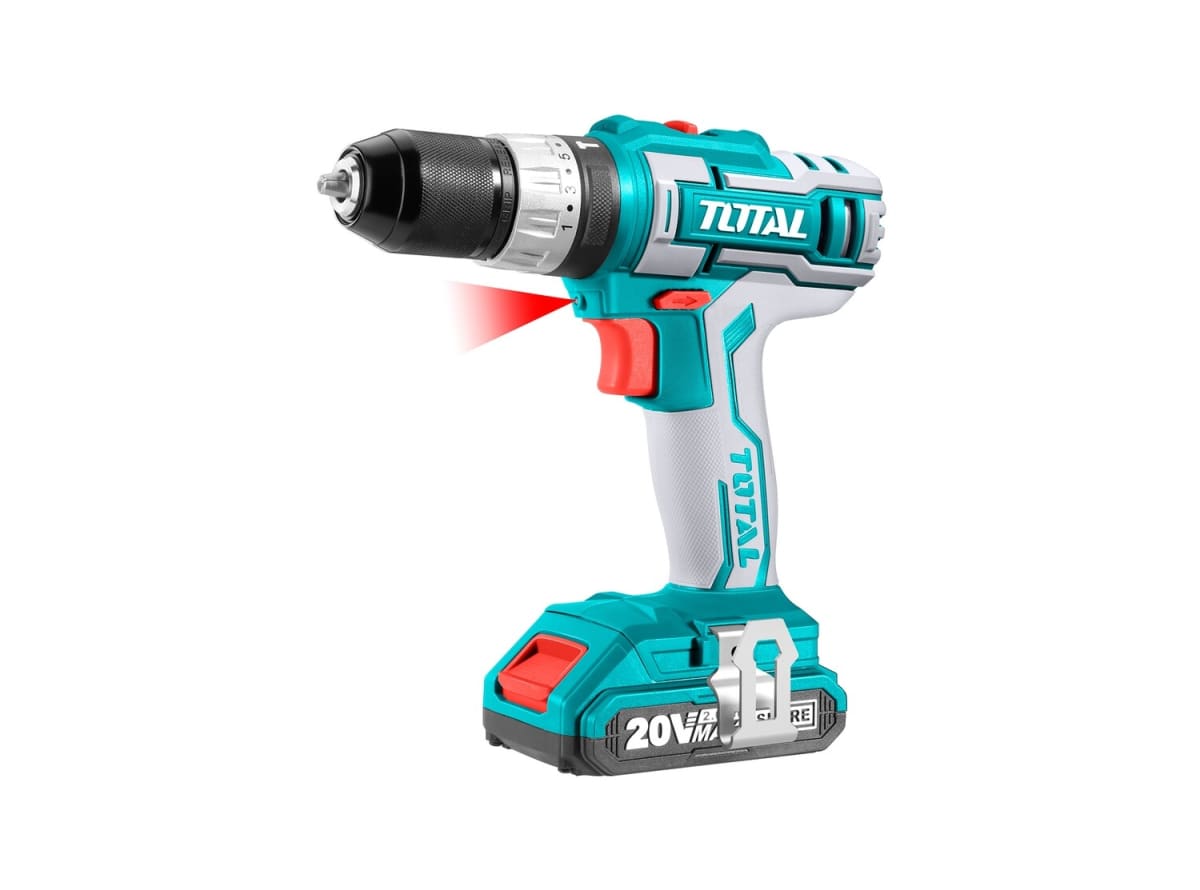TALADRO ATORNILLADOR PERCUTOR INALÁMBRICO 20V 10 MM TOTAL TIDLI20022