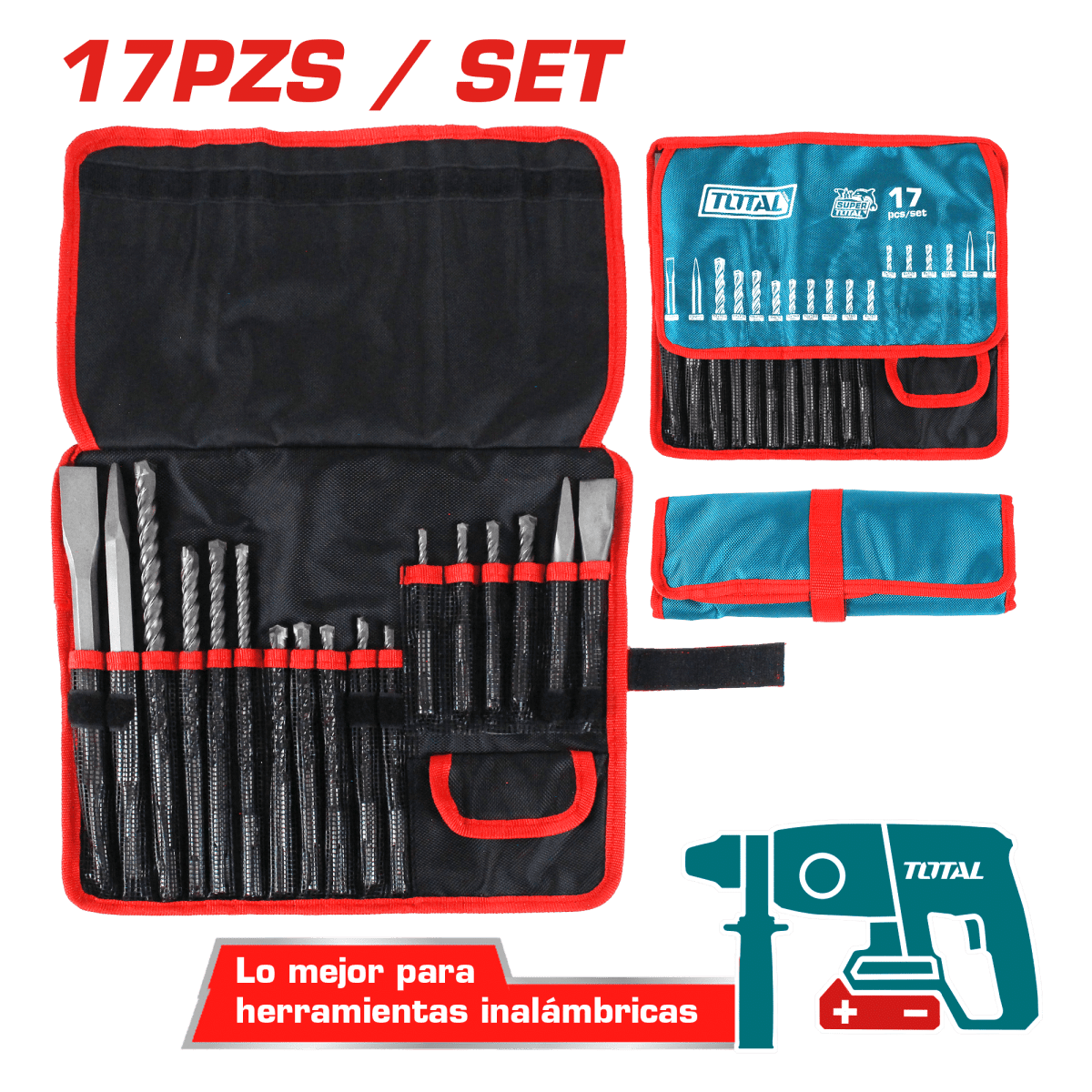 JGO X17PCS CINCEL Y BROCAS PLUS / TACSD917011