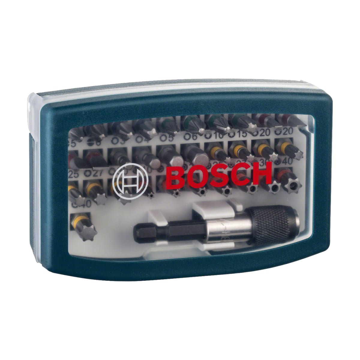 SET DE 32 PUNTAS HEX CON ADAPTADOR AZUL COLOUR CODE 2607.017.359-0004