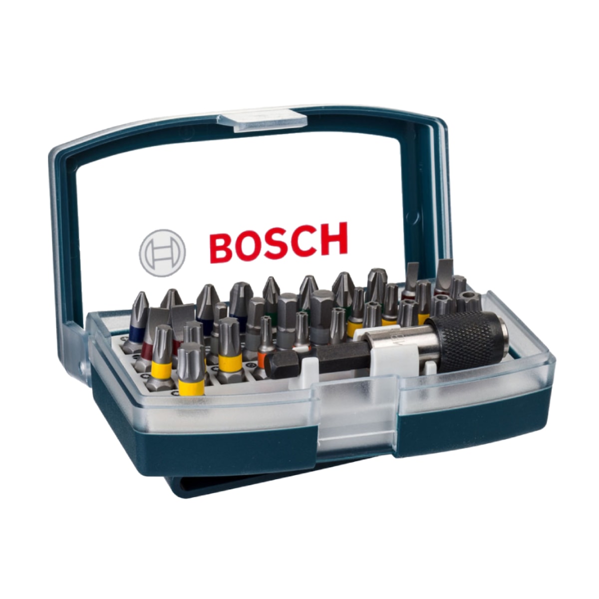 SET DE 32 PUNTAS HEX CON ADAPTADOR AZUL COLOUR CODE 2607.017.359-0003