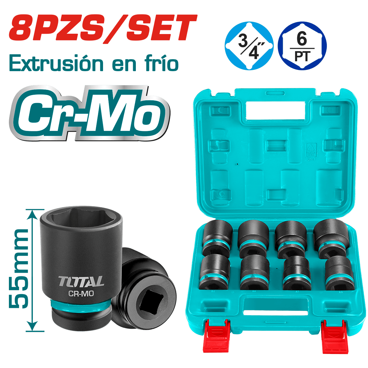 SET DADOS DE IMPACTO CORTO 3/4