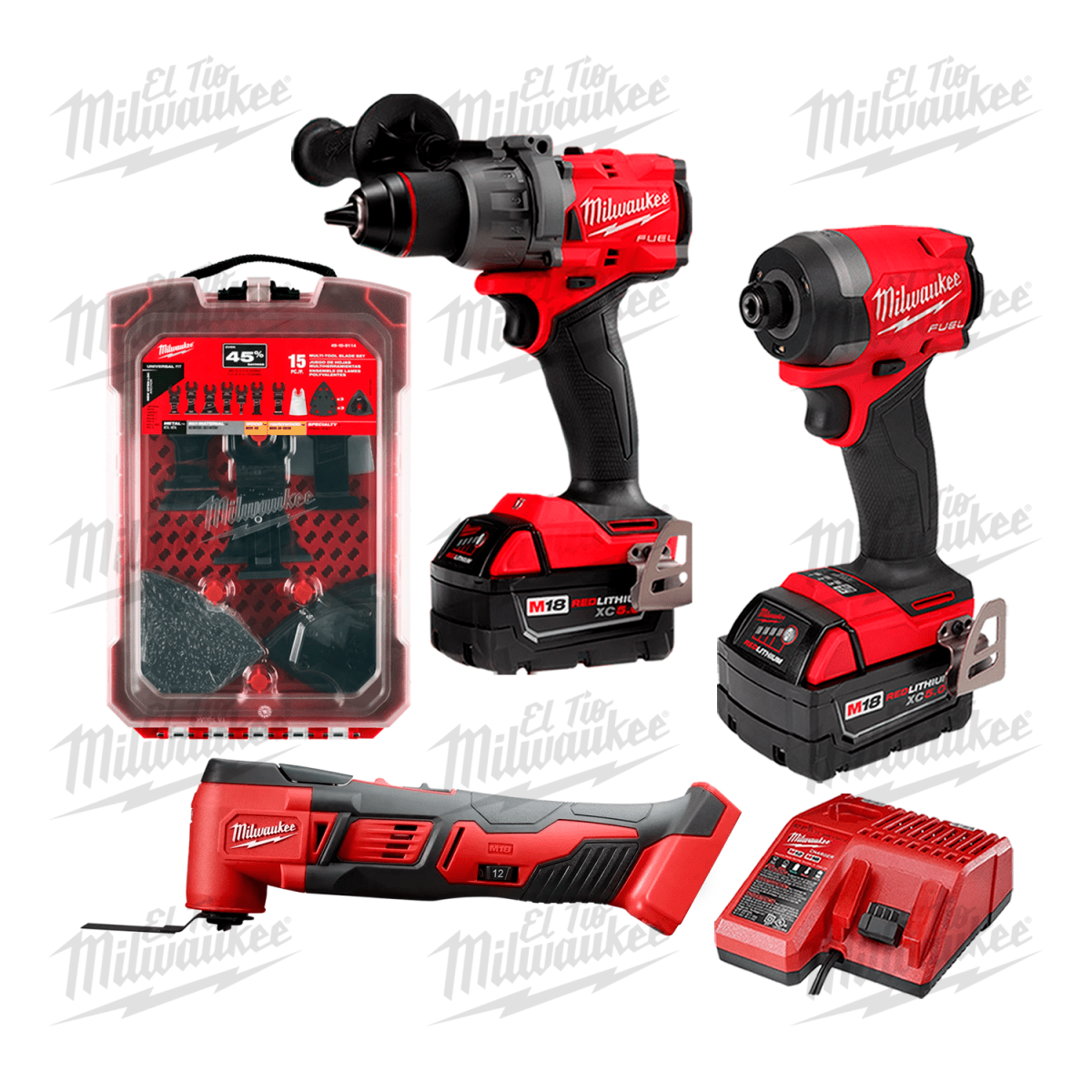 COMBO MILWAUKEE M18 TRIPLE ACCIÓN – PERFORA, ATORNILLA Y CORTA1