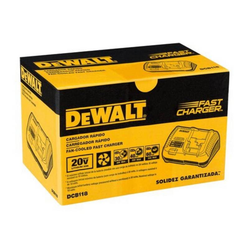 CARGADOR RÁPIDO 20V/60V MAX FLEXVOLT DEWALT DCB118-B24