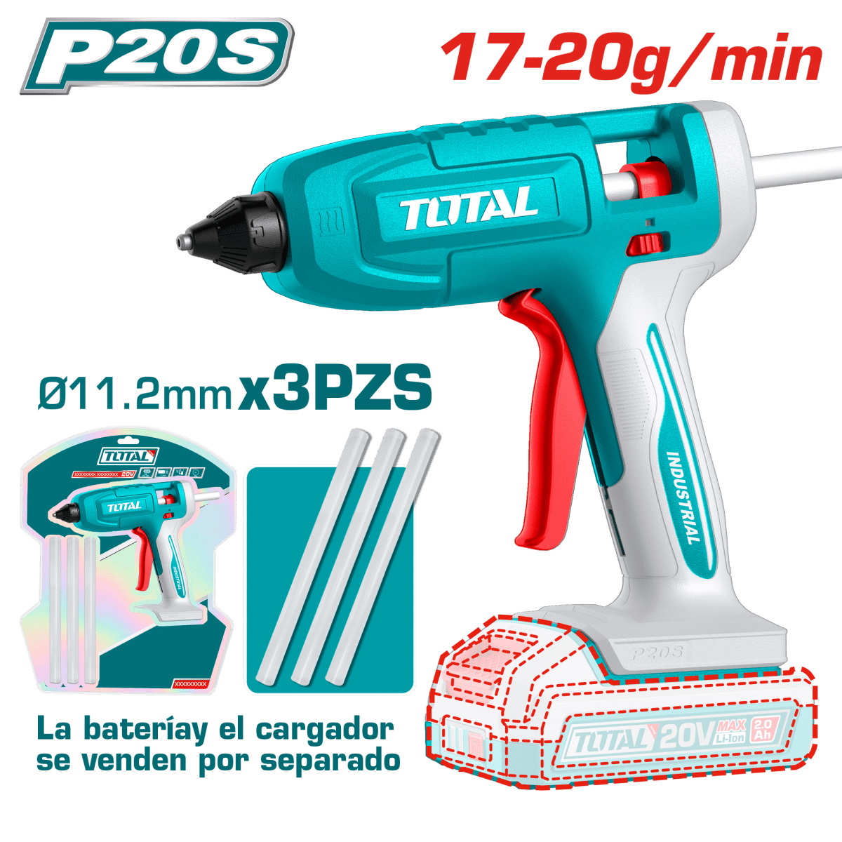 PISTOLA DE SILICONA TOTAL TGGLI20031