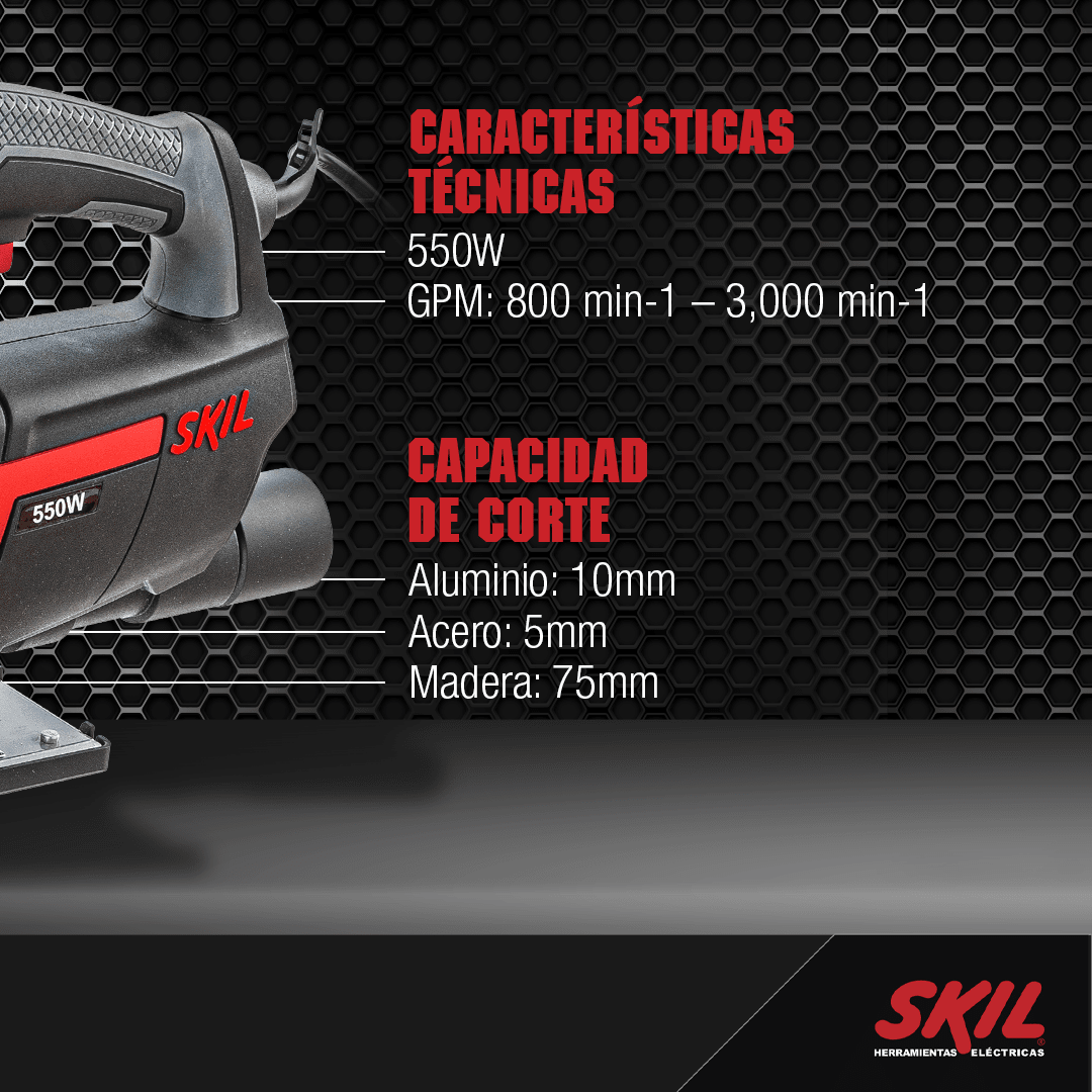 SIERRA CALADORA 4550 SKIL 550W VEL VARIABLE4
