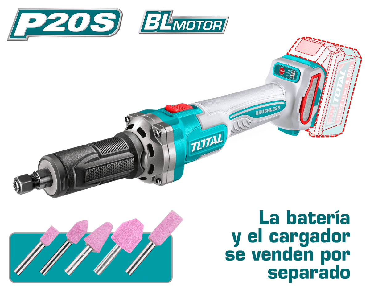 RECTIFICADORA 20V BL BARETOOLS TOTAL TDGLI20011