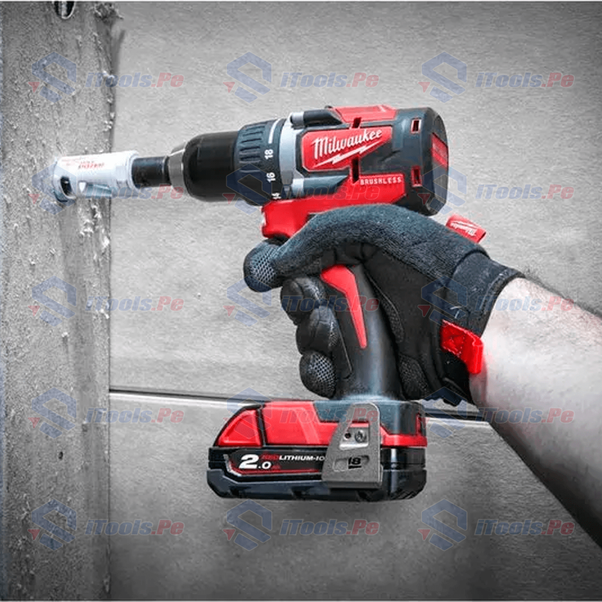 KIT TALADRO PERCUTOR M18 MILWAUKEE 2802 + BATERÍA 2AH + CARGADOR3