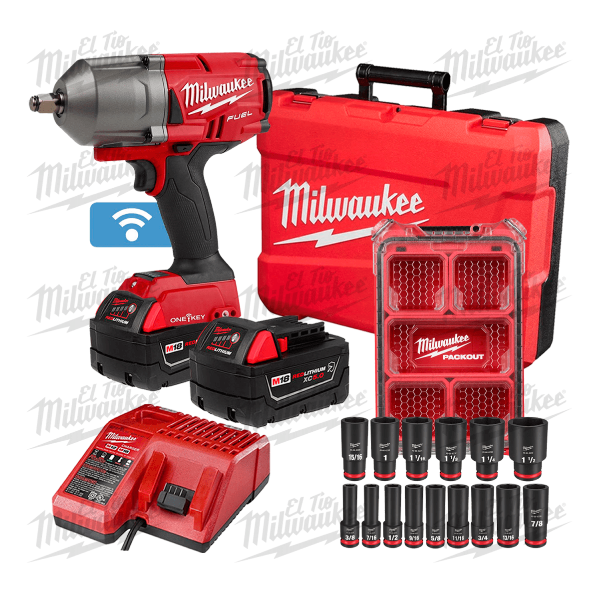 KIT LLAVE DE IMPACTO 1/2 2863-259+ JUEGO DE 15 DADOS DE IMPACTO1