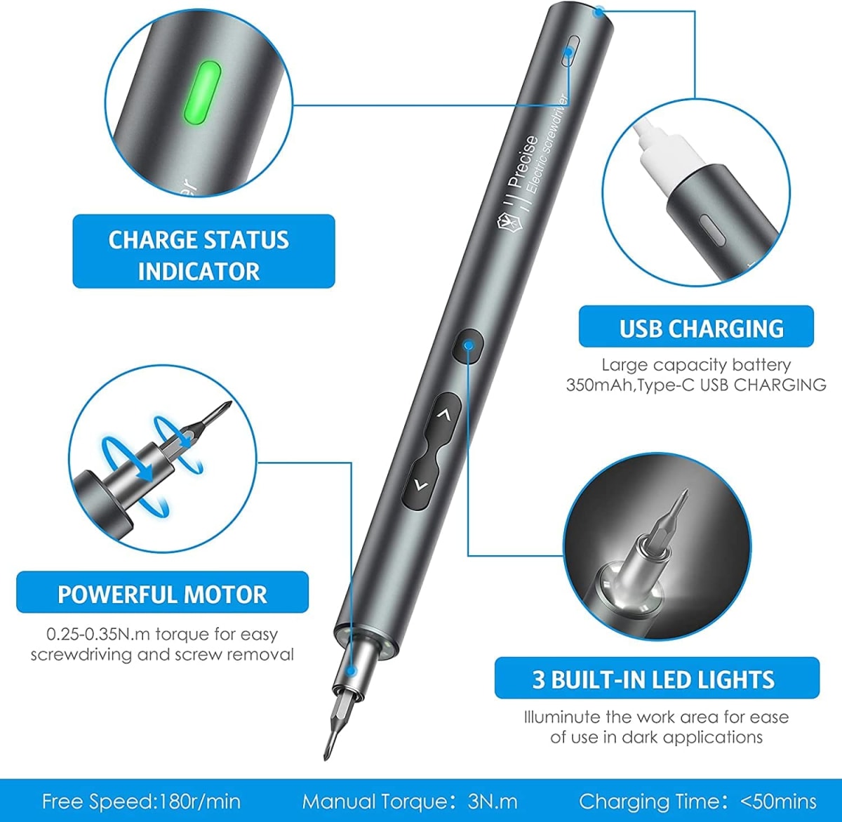 DESTORNILLADOR ELÉCTRICO DE PRECISIÓN 28 EN 1, KIT DE REPARACIÓN CELULARES , LAPTOPS , LENTES ,ETC5