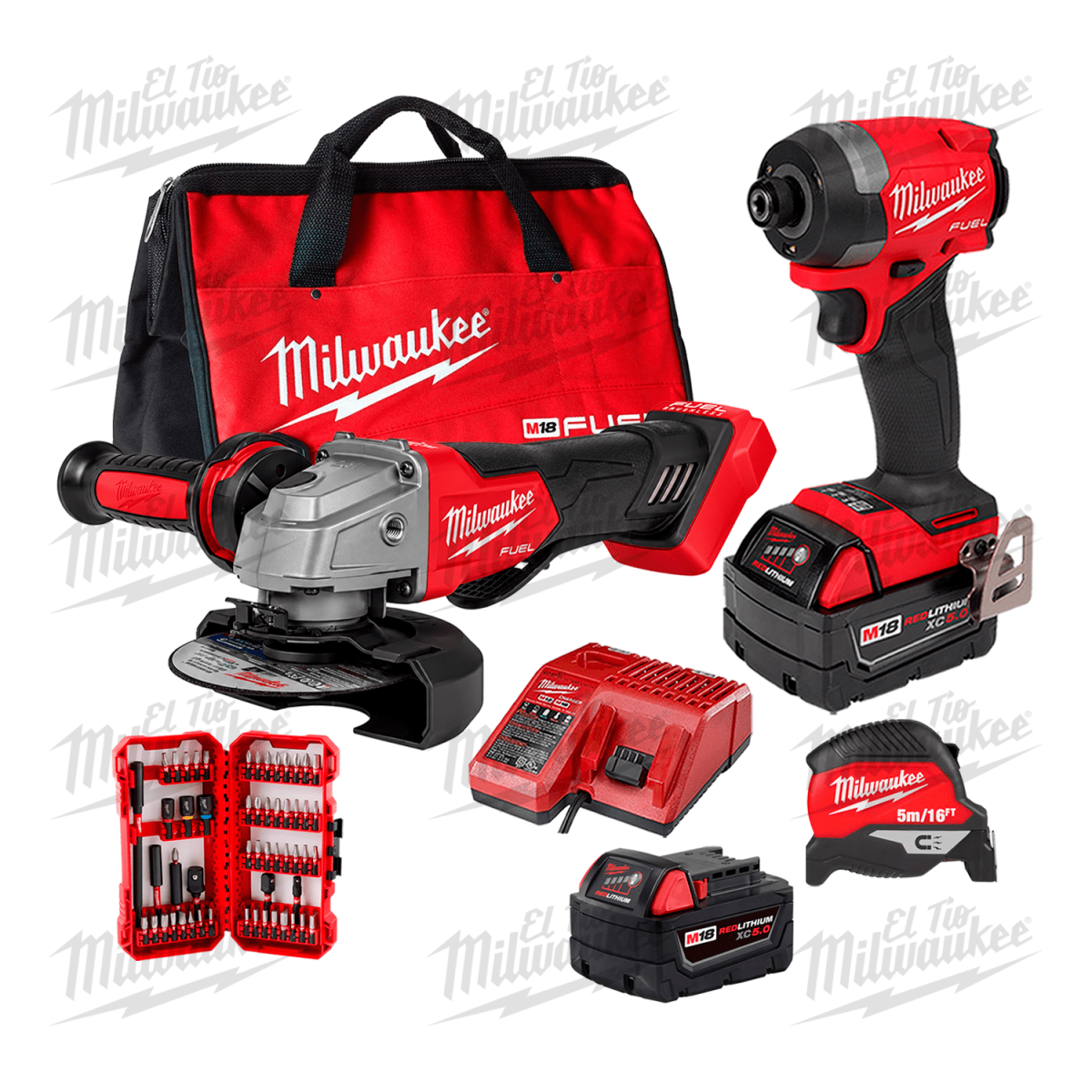 SUPER COMBO ESMERIL ANGULAR + ATORNILLADOR DE IMPACTO M18 FUEL MILWAUKEE1