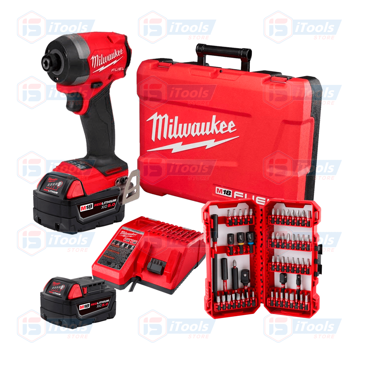 ATORNILLADOR DE IMPACTO 225 NM 2953-22 + SET DE 55 PZS MILWAUKEE1