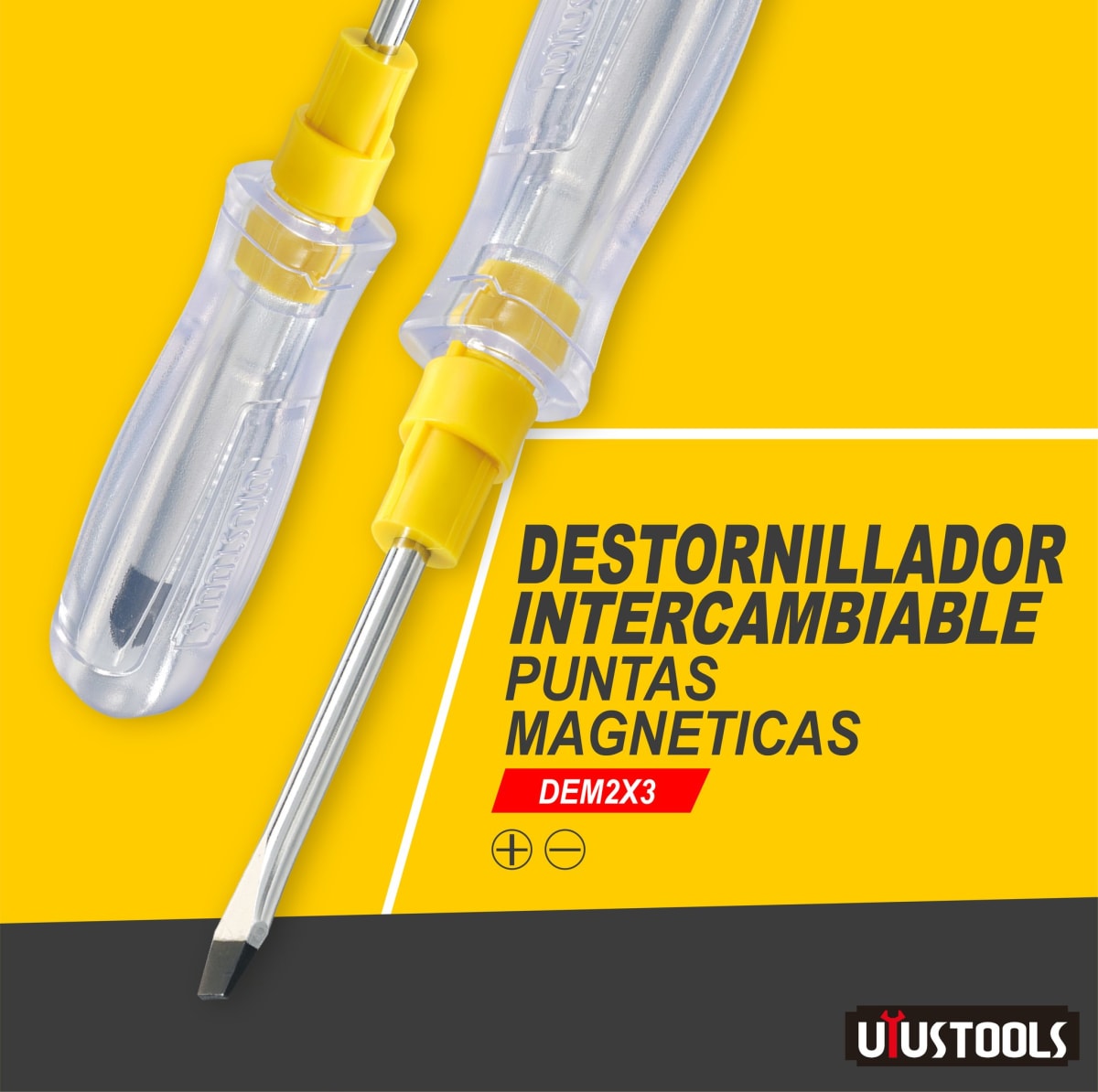 DESTORNILLADOR INTERCAMBIABLE 2?-#3(-)PH0 UYUSTOOLS2