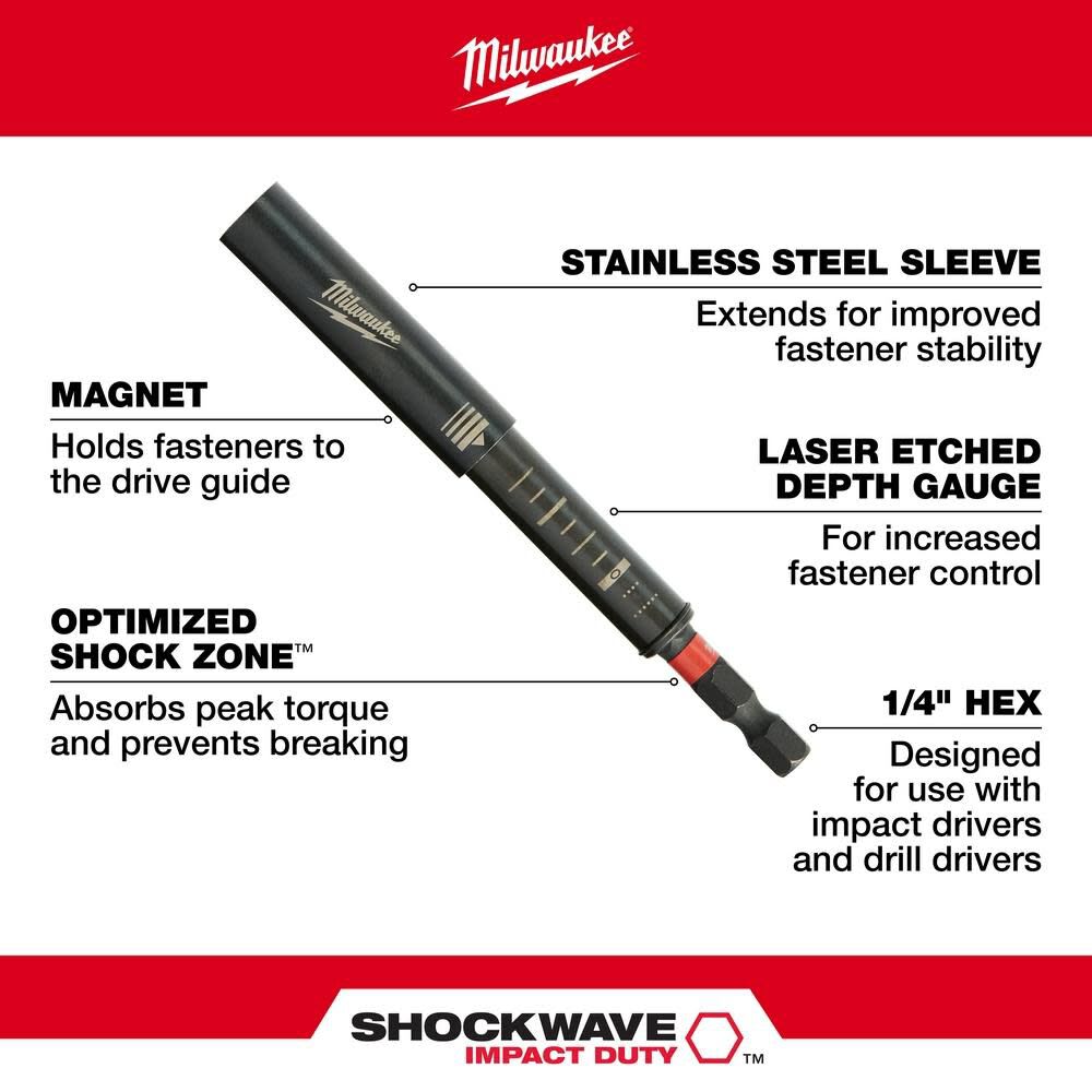 MILWAUKEE SHOCKWAVE 3 PULGADAS. GUÍA DE ACCIONAMIENTO MAGNÉTICO1