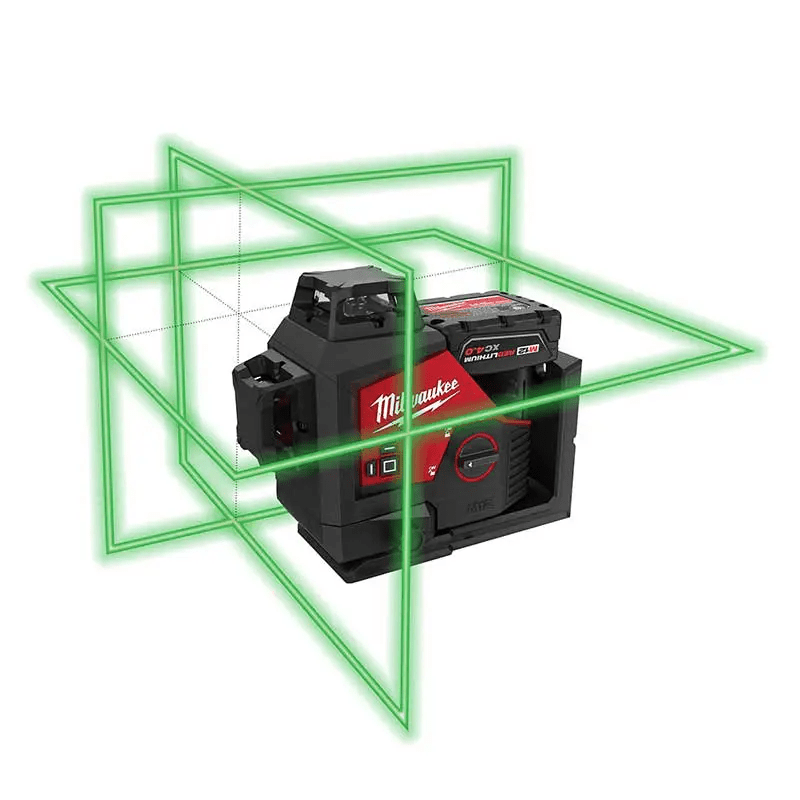 NIVEL LÁSER VERDE DE 3 PLANOS EN 360° M12™ MILWAUKEE 3632-213