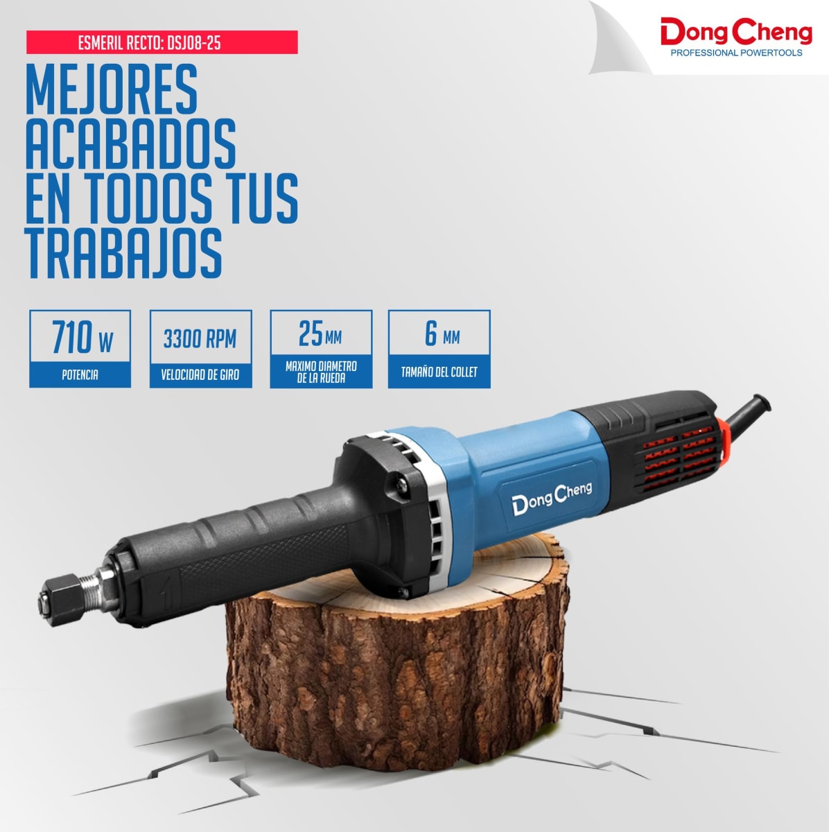 ESMERIL RECTO LARGO 710W 2KG 33000 RPM DONGCHENG1