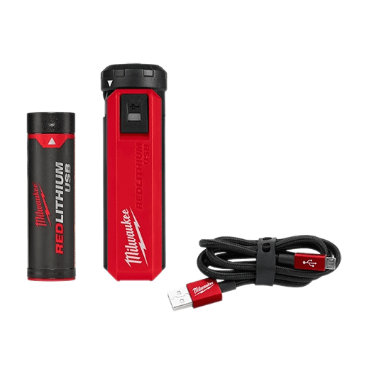 KIT FUENTE DE ENERGIA PORTATIL Y CARGADOR + BATERIA USB REDLITHIUM MILWAUKEE / 48-59-20132