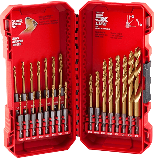 JUEGO DE BROCAS DE TITANIO SHOCKWAVE IMPACT DUTY RED HELIX (23 PIEZAS)/MILWAUKEE 48-89-46313