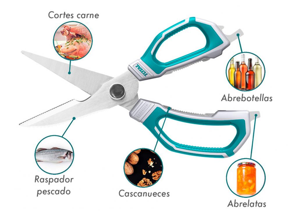 TIJERAS DE COCINA 225MM CON FUNCIÓN 5 EN 1 TOTAL THSCRS8222512