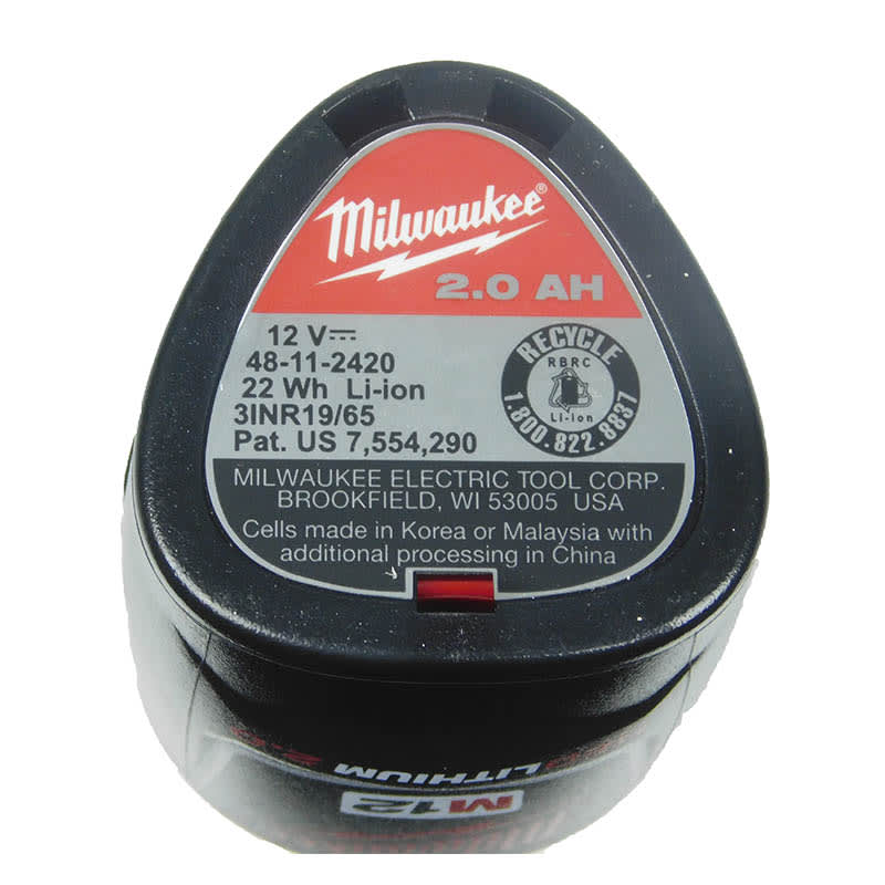 BATERIA ION LITIO M12 2AH MILWAUKEE1