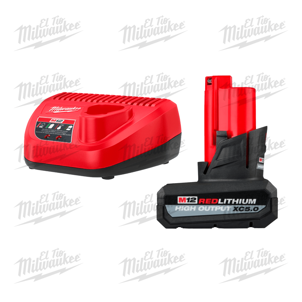 KIT DE INICIO BATERÍA 5AH + CARGADOR M12 MILWAUKEE1