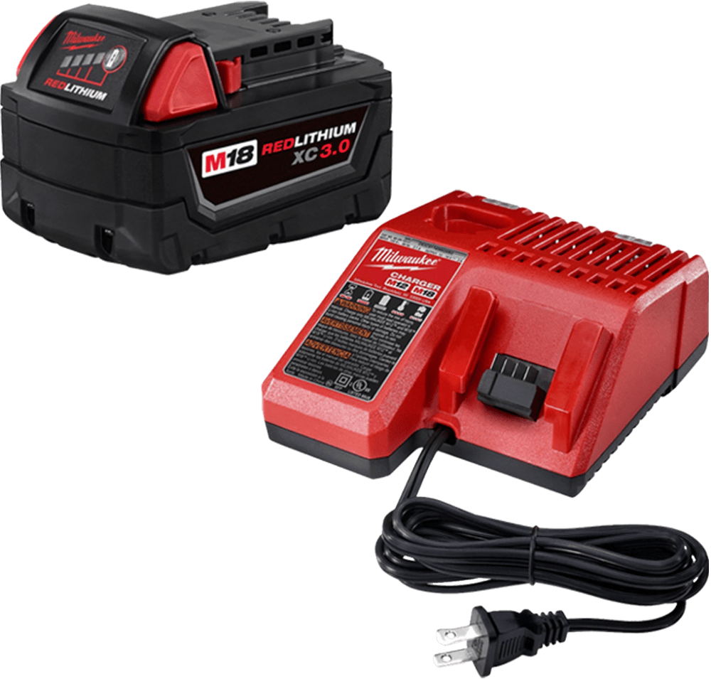 KIT DE INICIO MILWAUKEE 48-3159 BATERÍA M18 REDLITHIUM 3AH CON CARGADOR 220V1